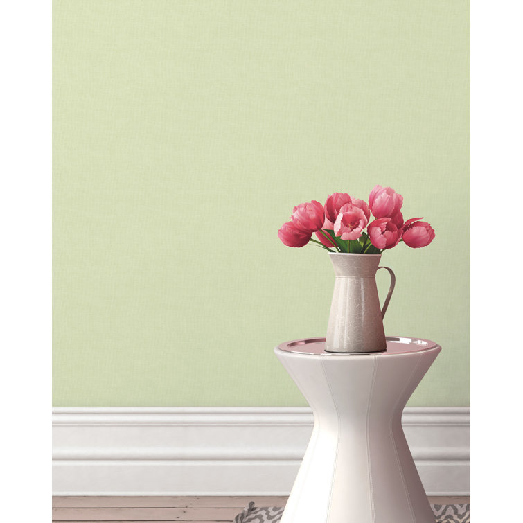 Beige Linen Design 33' L x 21" W Wallpaper Roll
