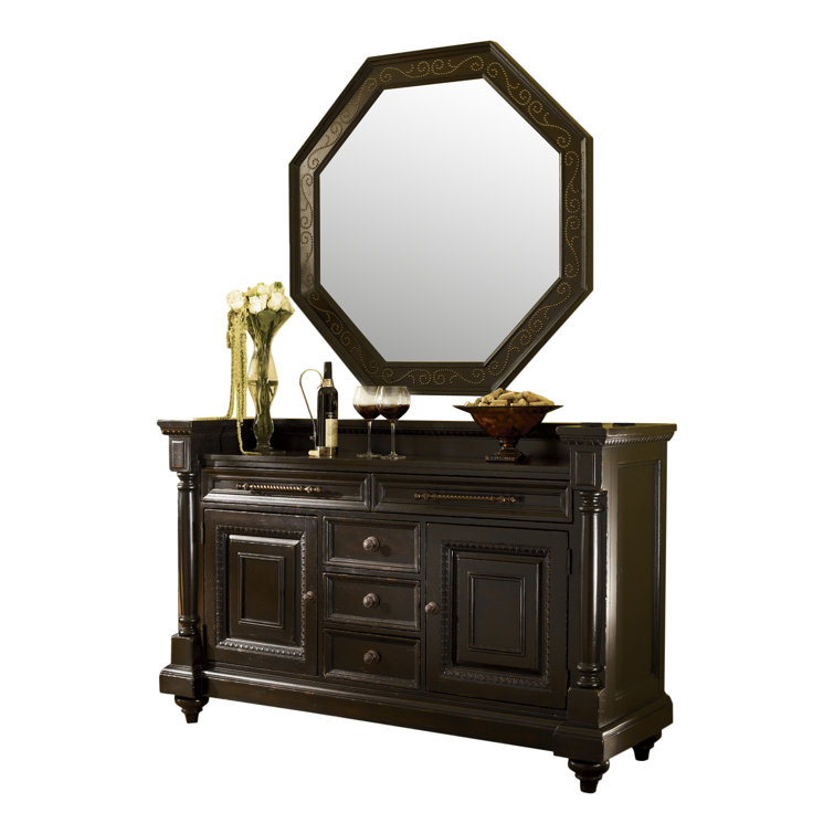 Kingstown Maldive 68" Black Traditional Buffet with 2 Drawers