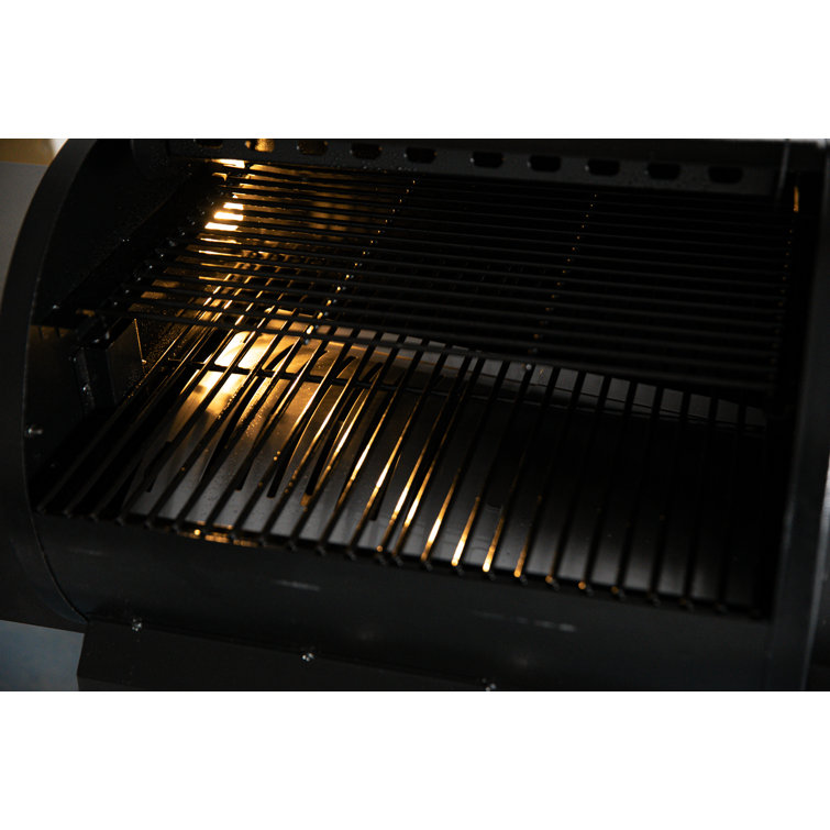Bronze Stainless Steel Freestanding Pellet Grill with Porcelain-Coated Grates