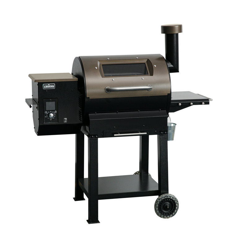 Bronze and Black Wood Pellet Grill with Skylights
