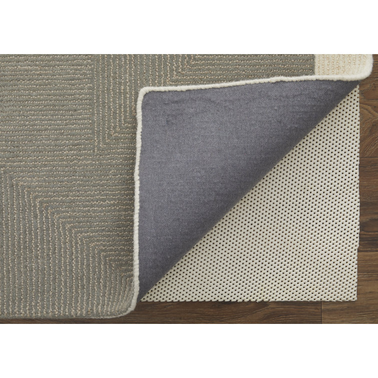 Black and Gray Hand-Tufted Wool Rectangular Rug 8' x 10'