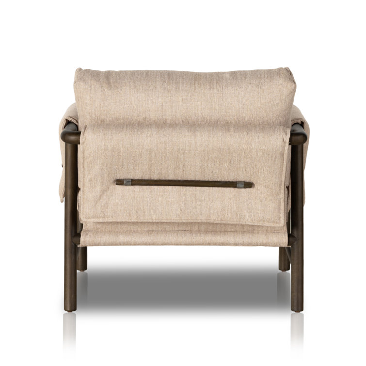 Beige Parawood Frame Stationary Armchair