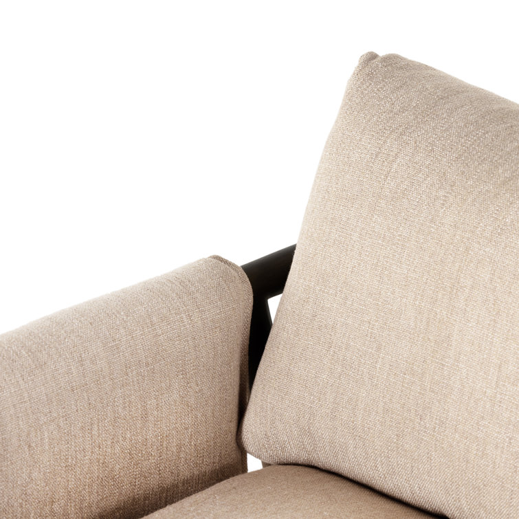 Beige Parawood Frame Stationary Armchair