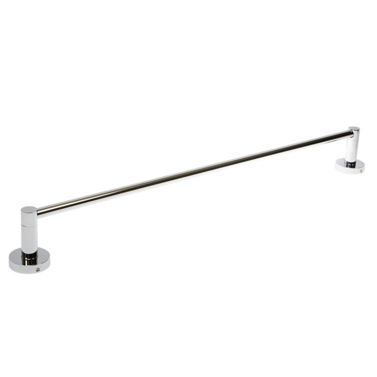 Polished Chrome Bathroom Towel Bar and Toilet Paper Holder Set