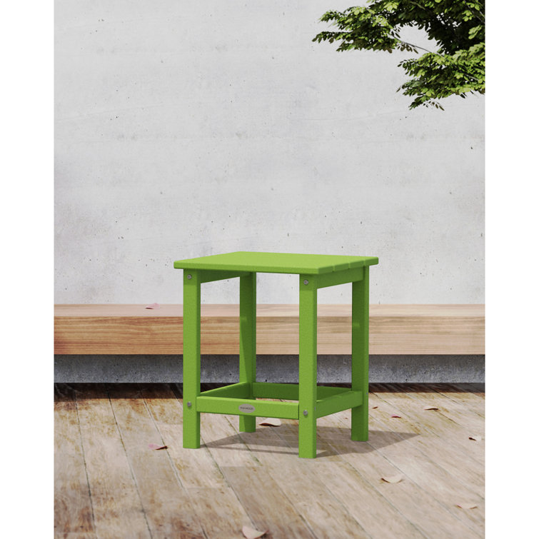 Long Island 18" Lime Green Polywood Side Table