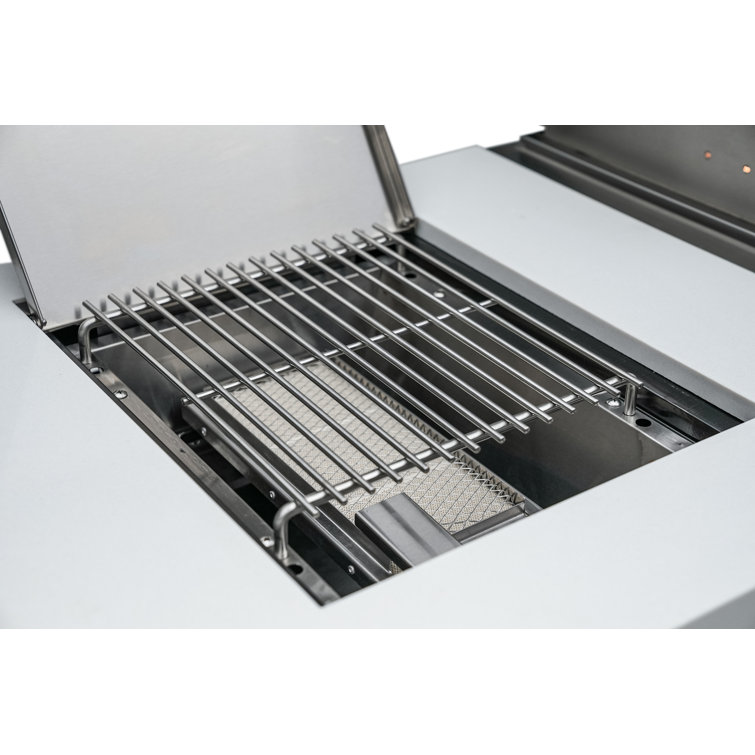 Mont Alpi Deluxe Stainless Steel Island BBQ Grill with Beverage Center