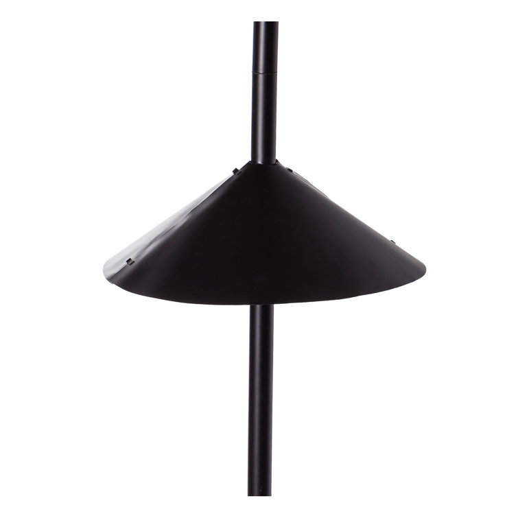 Tall Black Metal Squirrel Resistant Bird Feeding Station