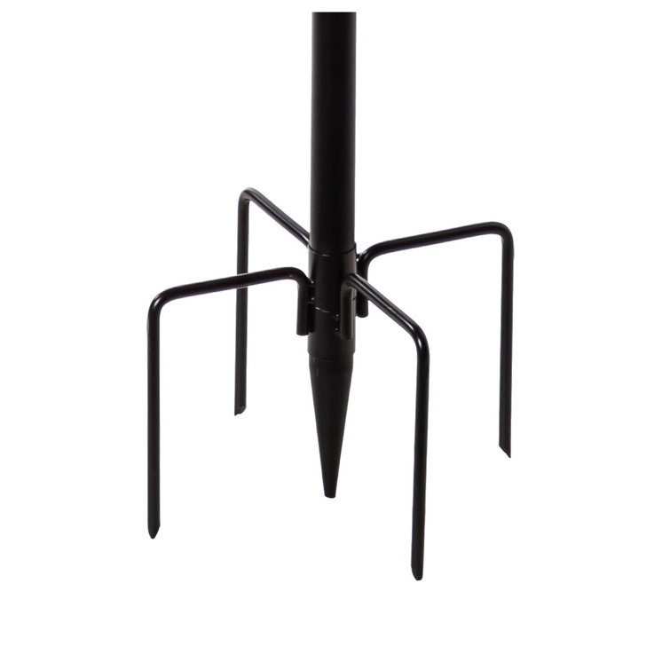 Tall Black Metal Squirrel Resistant Bird Feeding Station