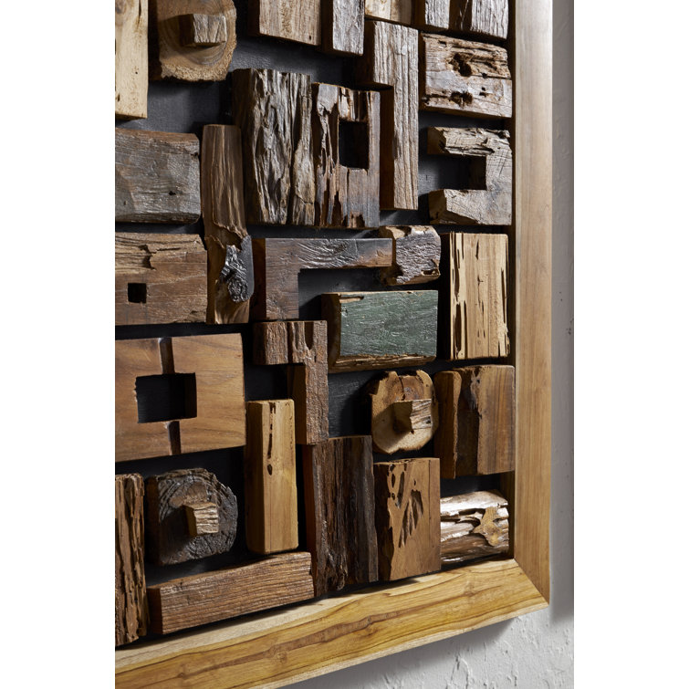 Asken Reclaimed Wood Rectangular Wall Art