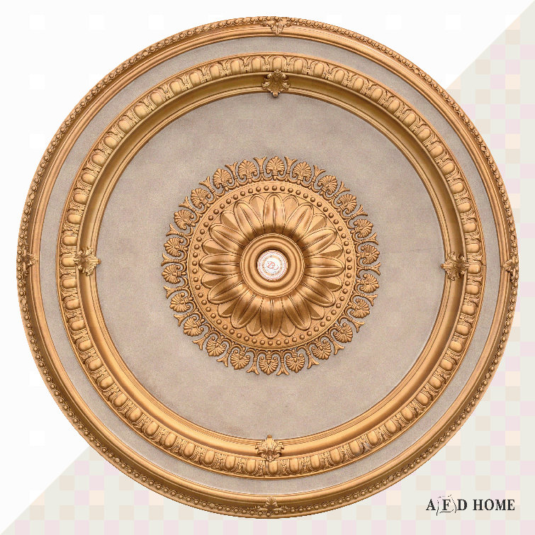 Gold Beige 47'' Round Polystyrene Ceiling Medallion