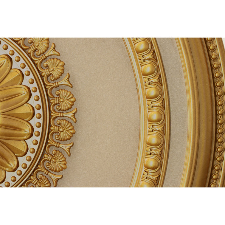 Gold Beige 47'' Round Polystyrene Ceiling Medallion