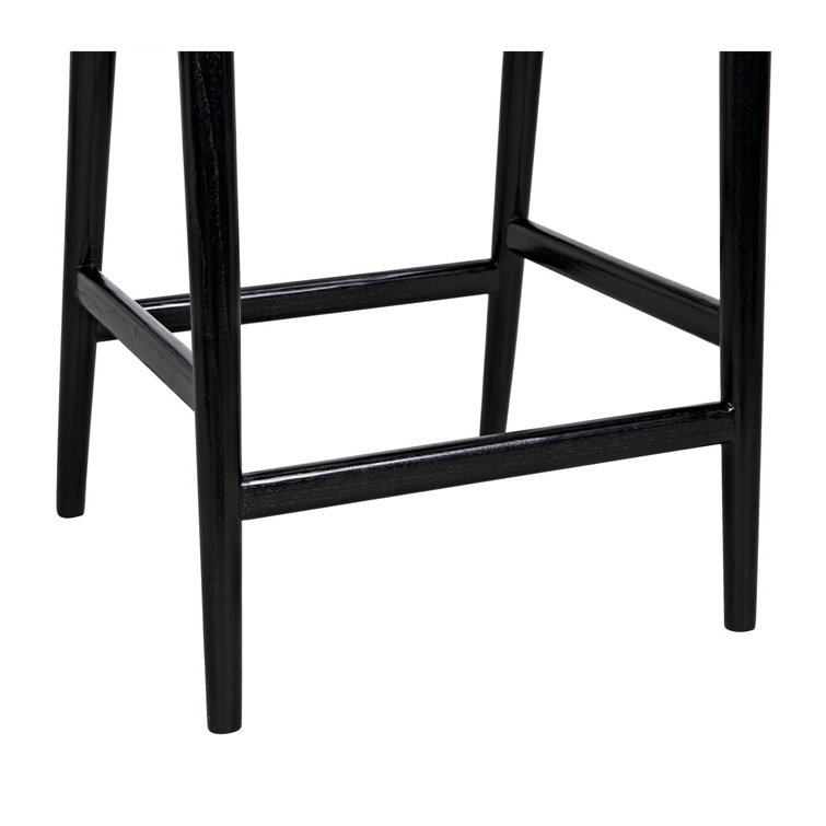 Ronald Charcoal Black 25.5'' Solid Wood Counter Stool