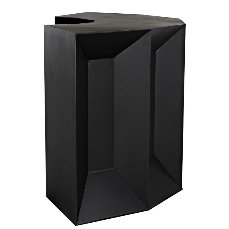 Peter 78'' Matte Black Industrial Steel Bar Cabinet