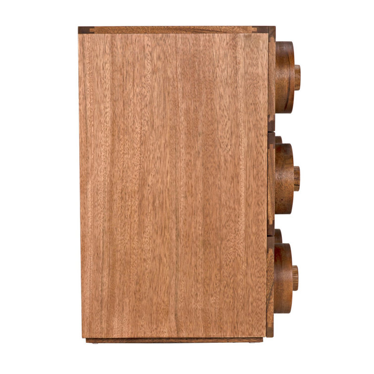 Scandinavian Noir 3-Drawer Sideboard in Dark Walnut