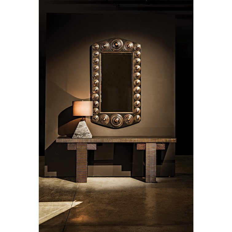 Nabu 82'' Hand Rubbed Black and Light Brown Solid Mahogany Console Table with Storage