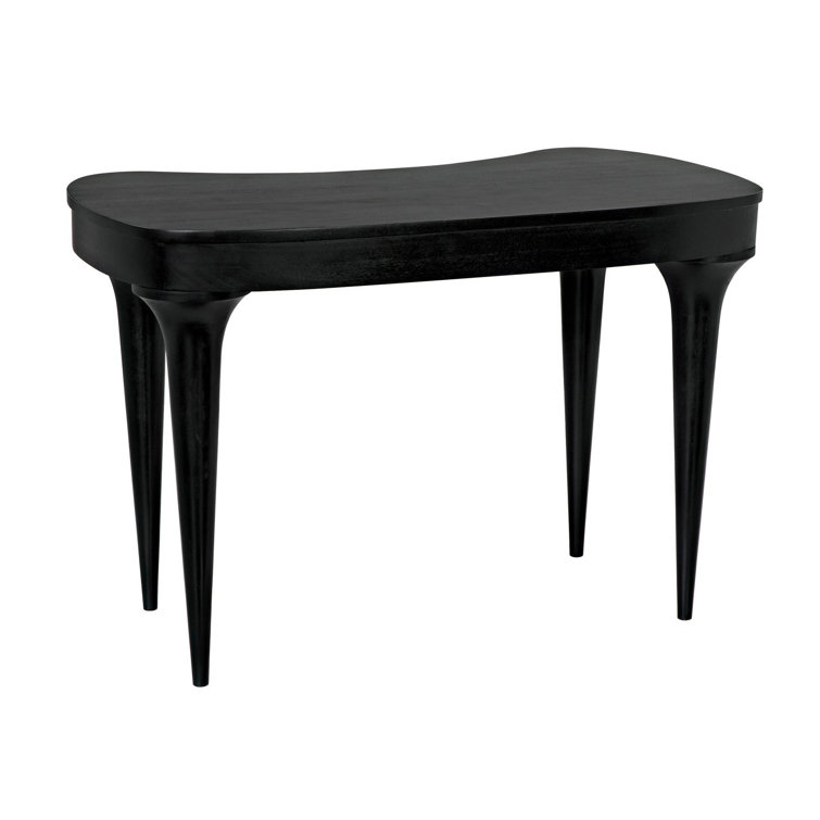 Noir Rennie Classic 45'' Black Wood Desk