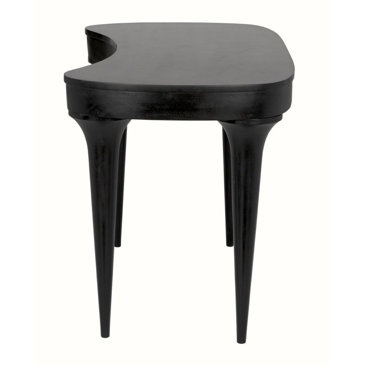 Noir Rennie Classic 45'' Black Wood Desk