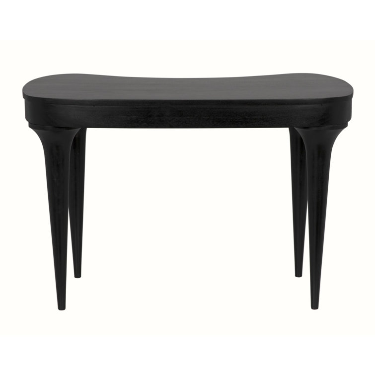 Noir Rennie Classic 45'' Black Wood Desk