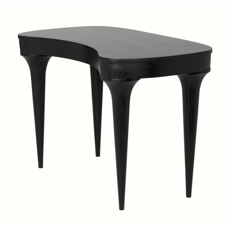 Noir Rennie Classic 45'' Black Wood Desk
