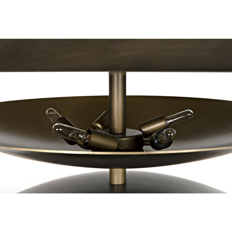 Aged Brass 8-Light Tiered Chandelier with Metal Finish