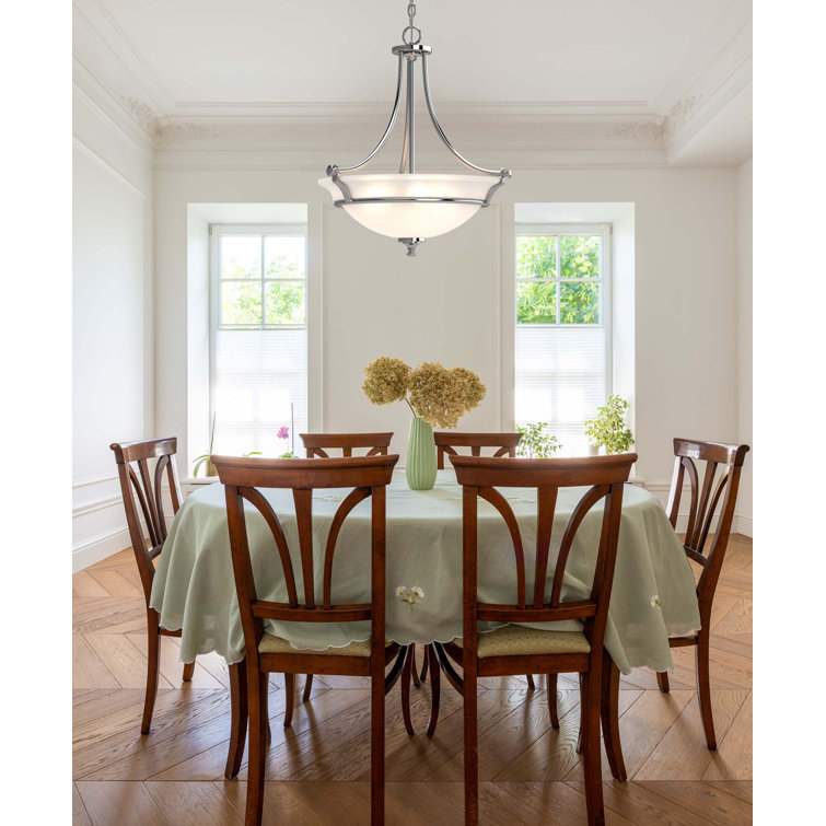 Chrome Mini Pendant with Frosted Glass Bowl Shade