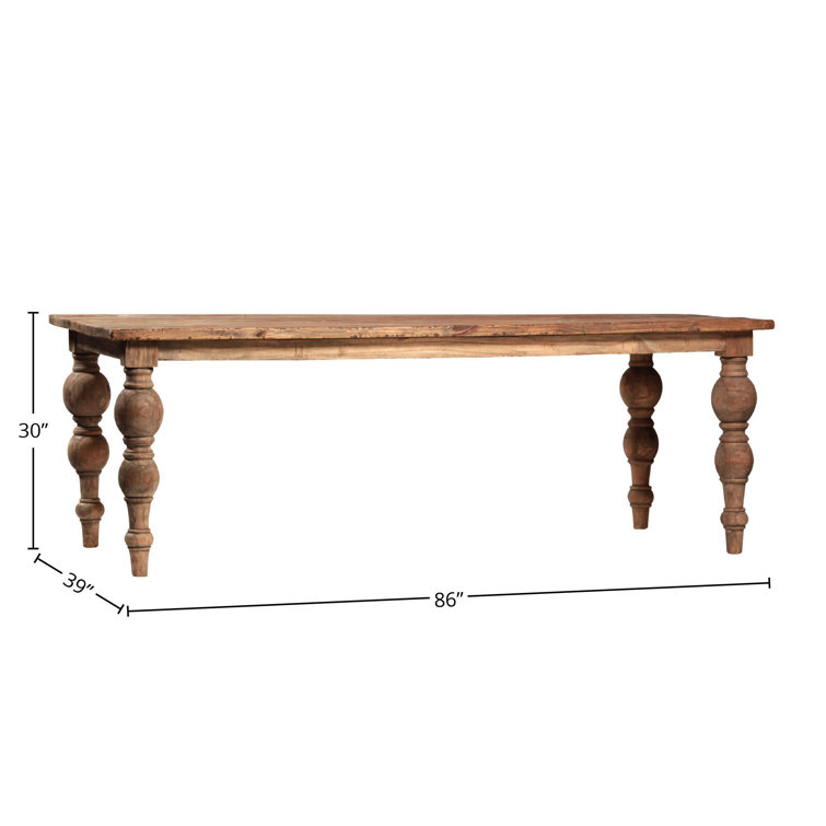 Campbell Reclaimed Wood 86" Rectangular Dining Table