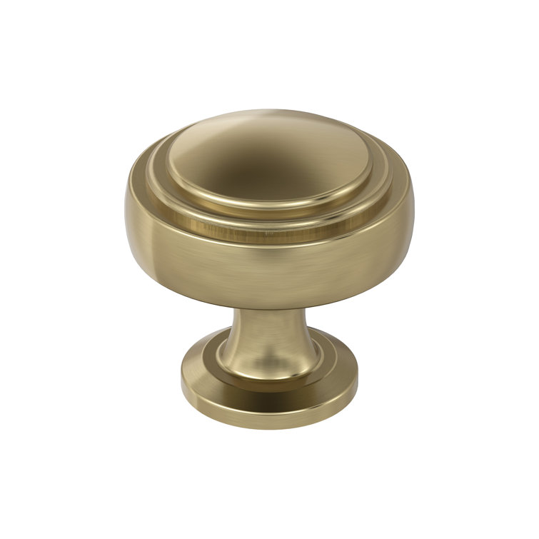 Golden Champagne Round Traditional Cabinet Knob with Mounting Hardware