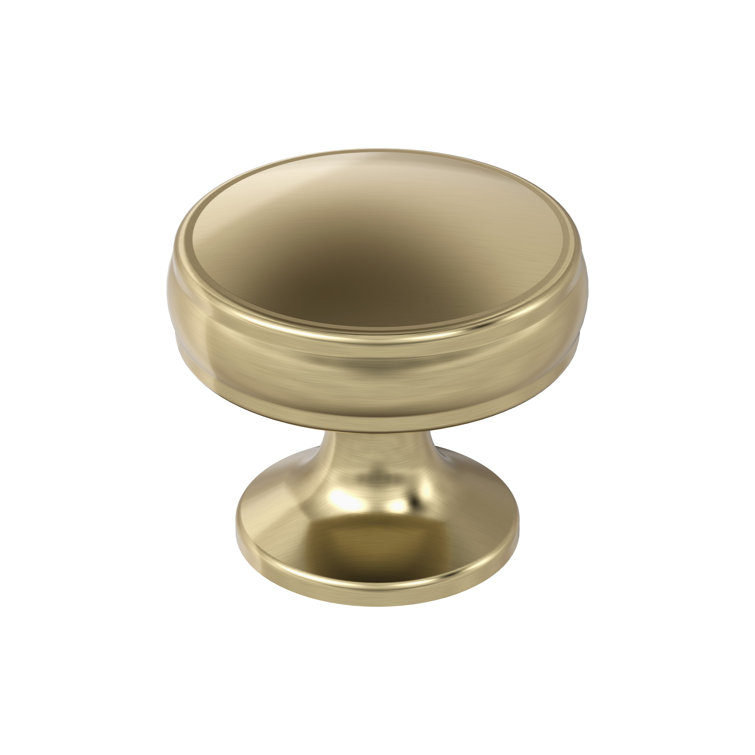 Golden Champagne Round Traditional Cabinet Knob with Mounting Hardware