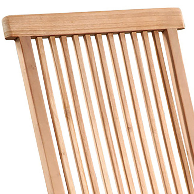 Ashdown Natural Teak Slatted Folding Patio Chair