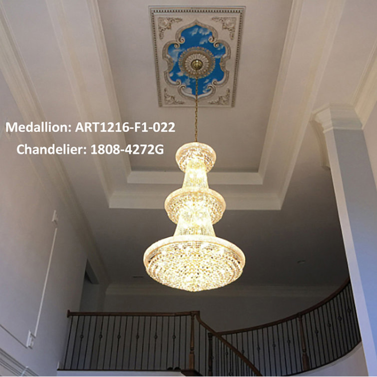 Victorian White Fiberglass Polyurethane Ceiling Medallion