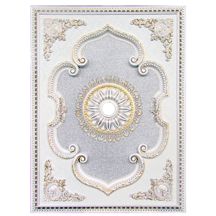 Victorian White Fiberglass Polyurethane Ceiling Medallion