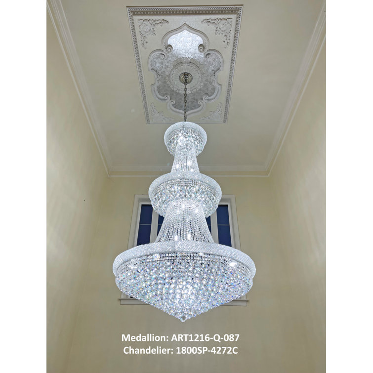 Victorian White Fiberglass Polyurethane Ceiling Medallion