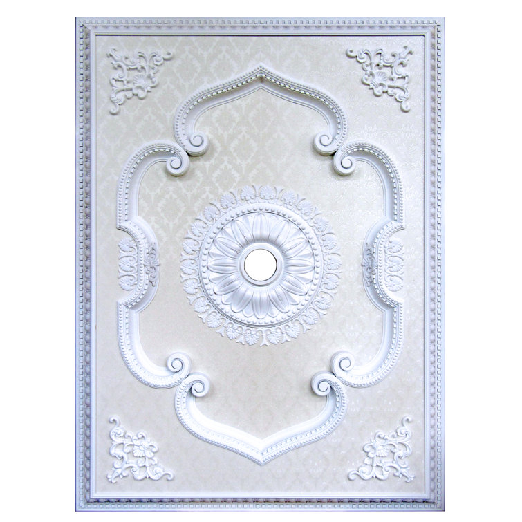 Victorian White Fiberglass Polyurethane Ceiling Medallion