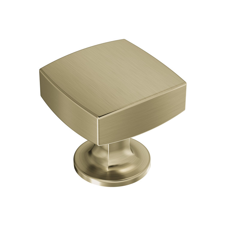 Golden Champagne Round Modern Cabinet Knob with Mounting Hardware