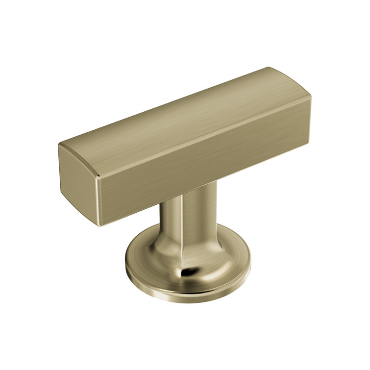 Golden Champagne Round Modern Cabinet Knob with Mounting Hardware