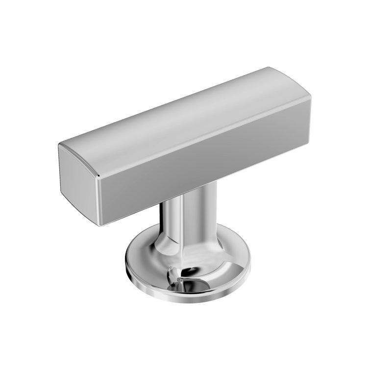 Polished Chrome Modern T-Handle Cabinet Knob