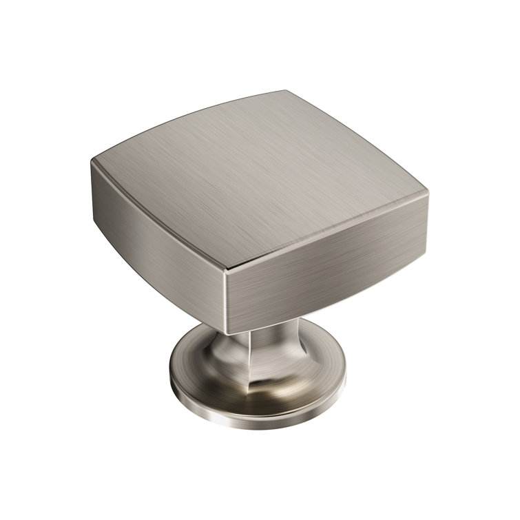 Everett 1-1/4 Inch Satin Nickel Square Cabinet Knob