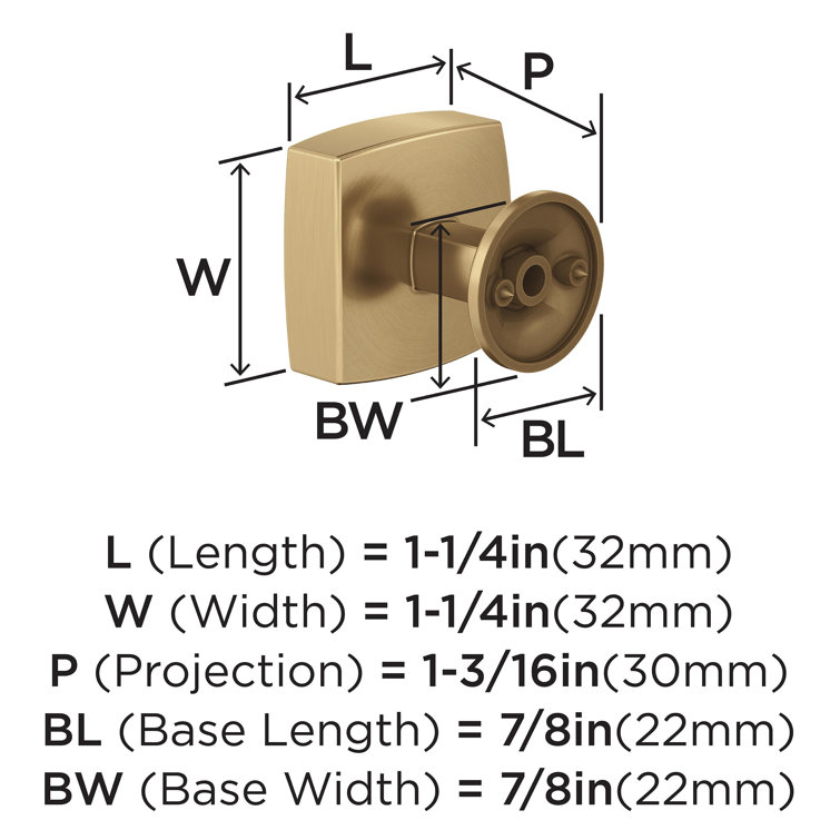 Champagne Bronze Round Cabinet Knob with Mounting Hardware