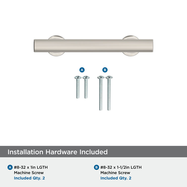 Polished Nickel 3-3/4 Inch Modern Bar Pull