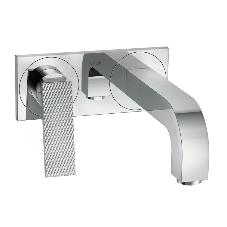 Chrome Wall Mounted Single Handle Bathroom Faucet
