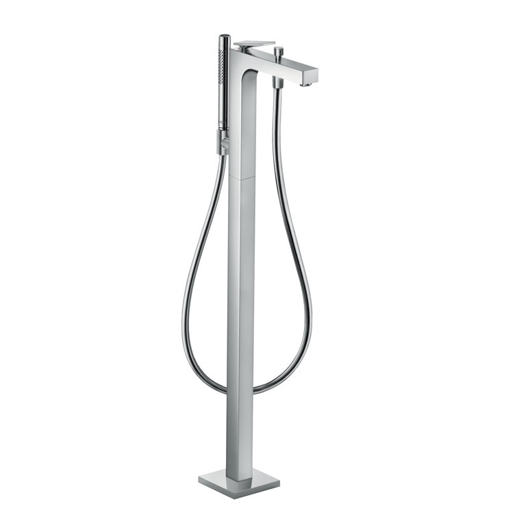 Chrome Freestanding Tub Filler with Handshower