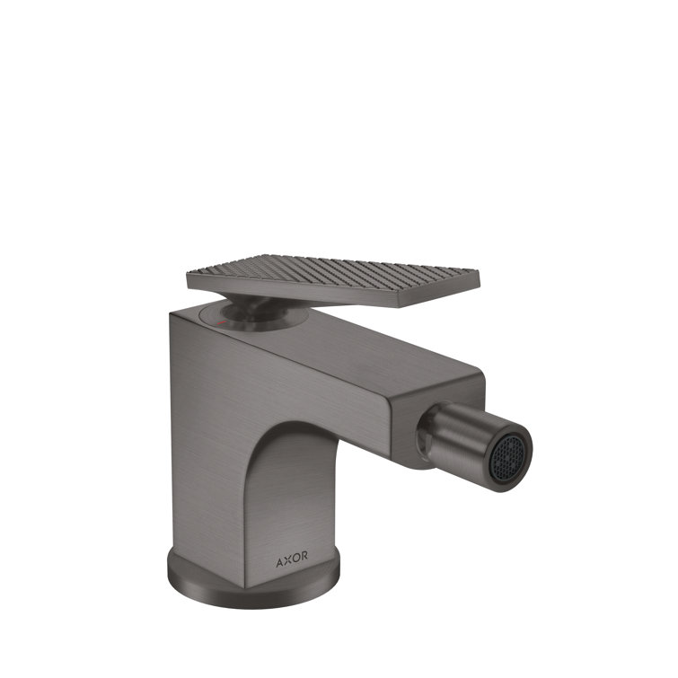 Brushed Black Chrome Single-Hole Bidet Faucet with Pop-Up Drain