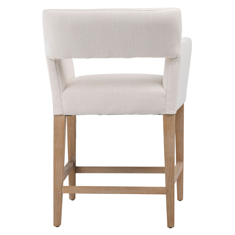 Joseph Brushed Brown Oak Wood Counter Stool