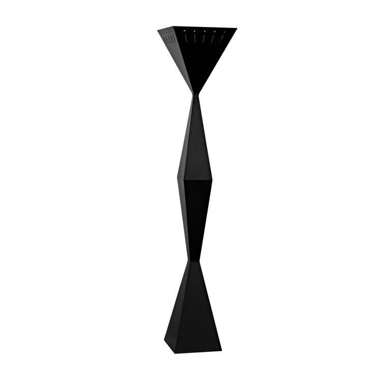 Brixton 66'' Matte Black Adjustable Torchiere Floor Lamp