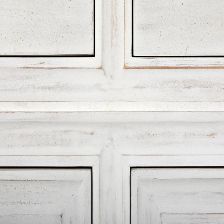 Cavalier 80'' White Wash Handcrafted Mahogany Sideboard