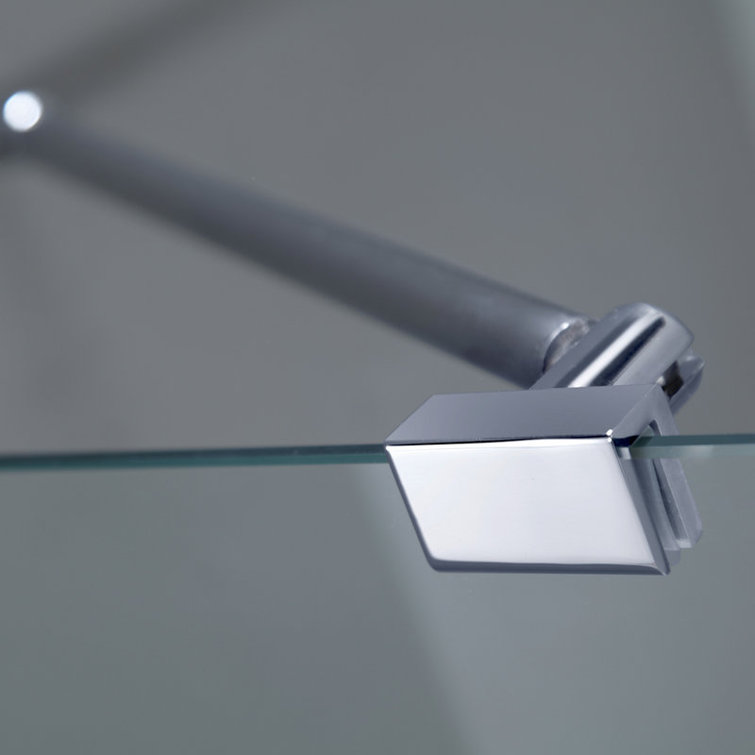 Avalux GS 48" x 72" Frameless Stainless Steel Hinged Shower Enclosure