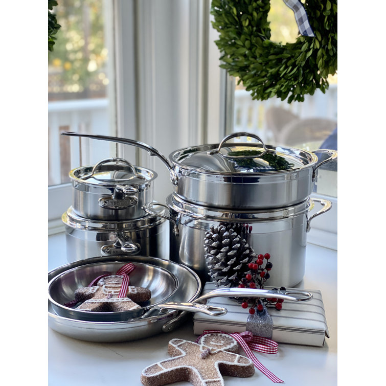 ProBond 10-Piece Stainless Steel Non-Stick Cookware Set