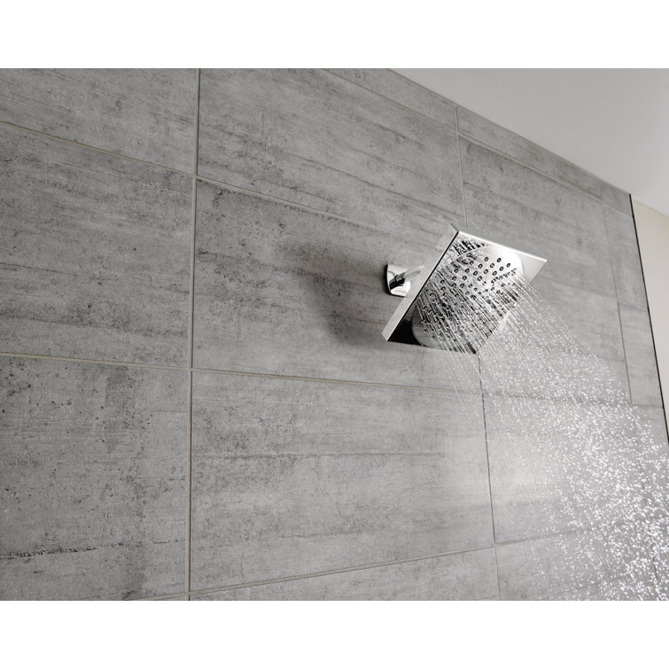 Matte Black Adjustable Square Rain Shower Head