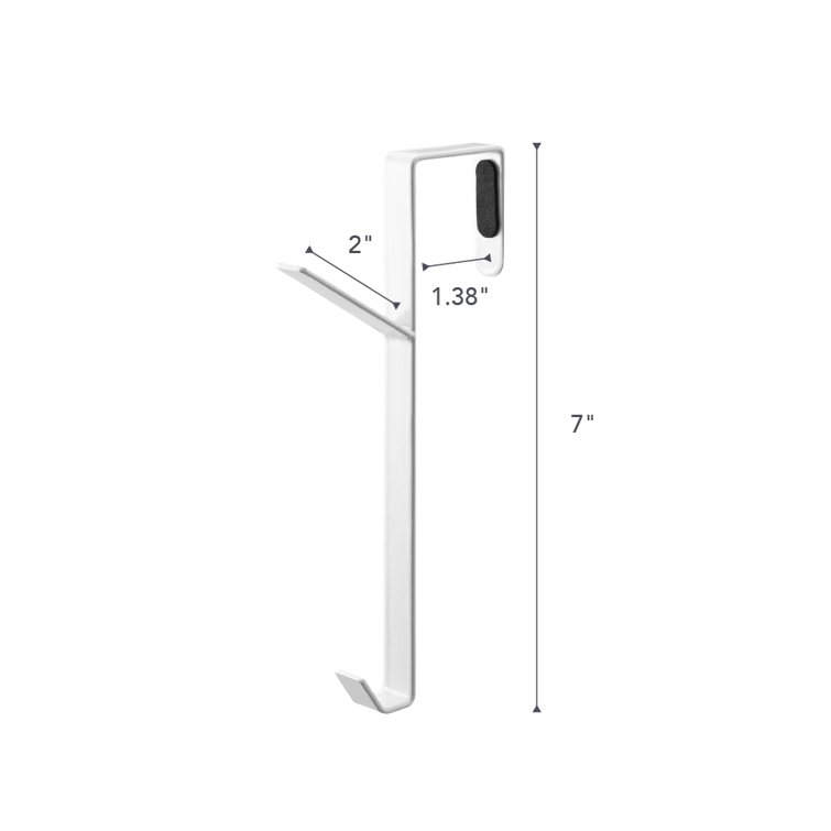 White Powder Coated Steel Over The Door Hook