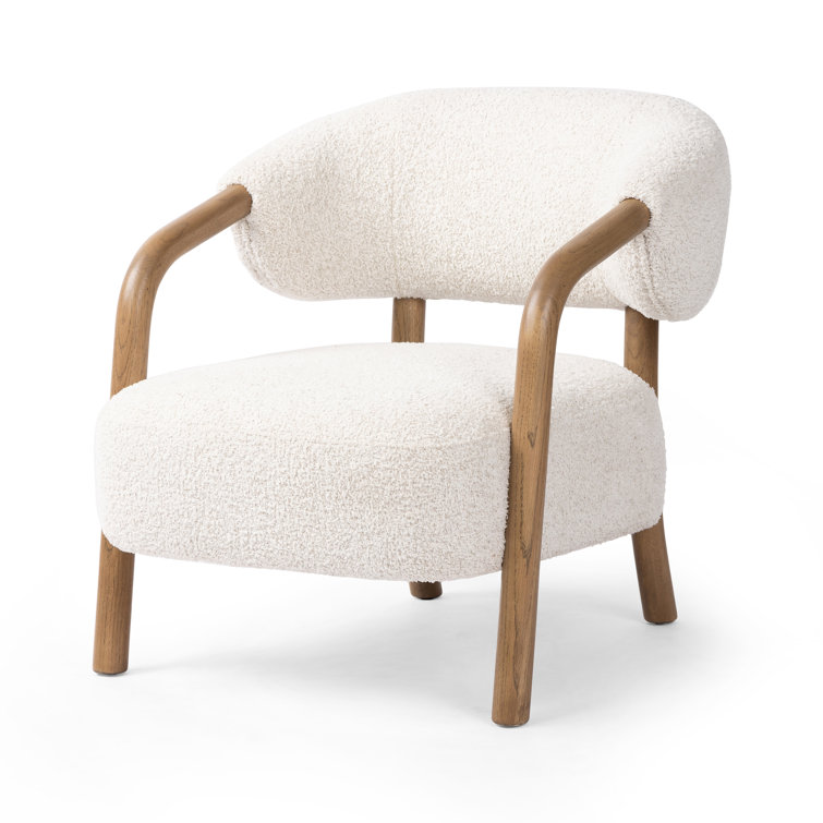 Sheldon Ivory Sculpted Wood Armchair